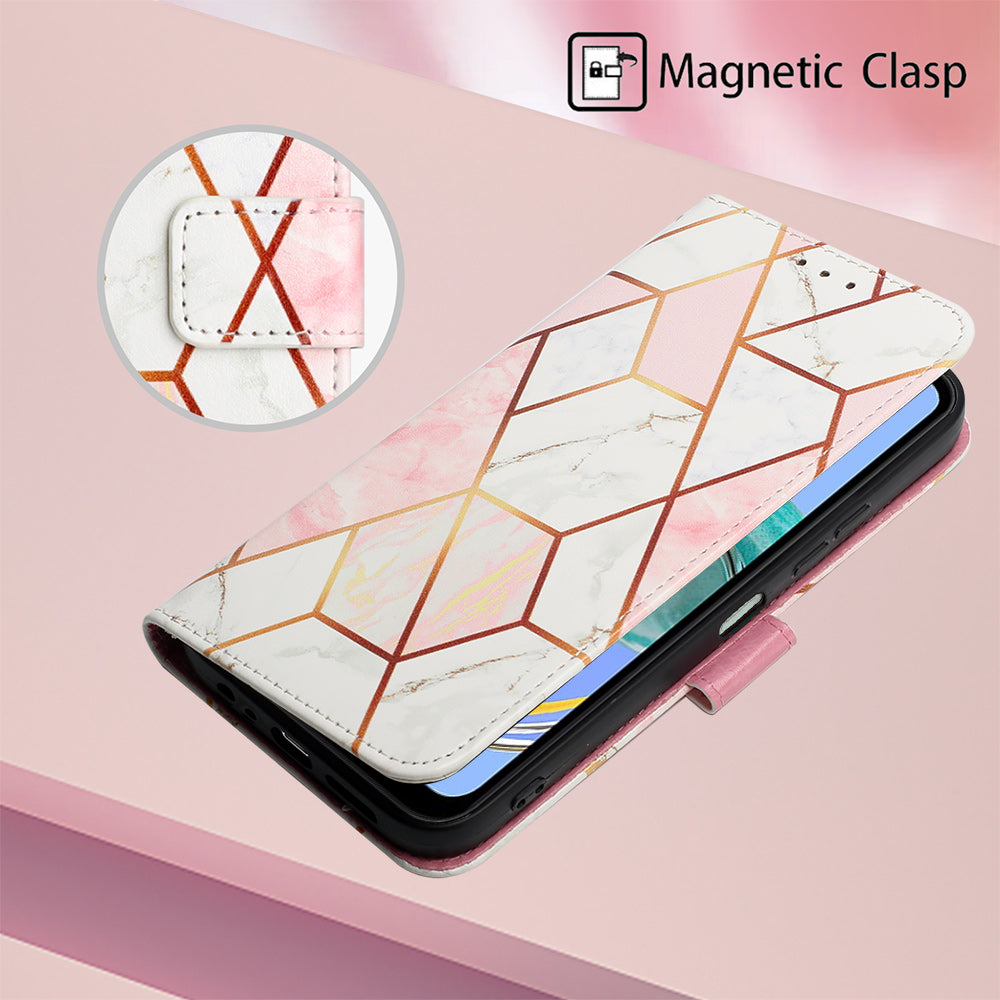 YB Mønster Udskrivning Læder Series-5 Til Samsung Galaxy M14 5G Marmor Mønster Stand Pung Telefon Etui YB Mønster Udskrivning Læder Series-5 Til Samsung Galaxy M14 5G Marmor Mønster Stand Pung Telefon Etui